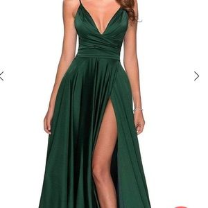 La Femme- Elegant emerald green gown size (4)